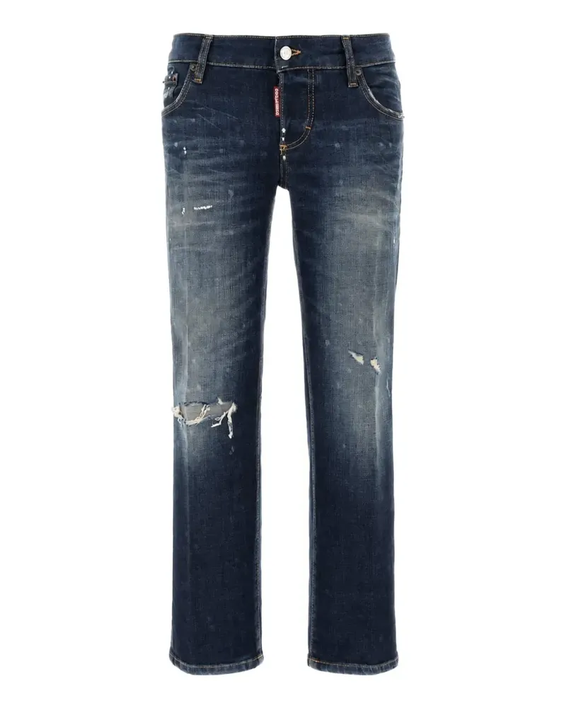 Dsquared2 distressed paint-splatter jeans - Blau Blau