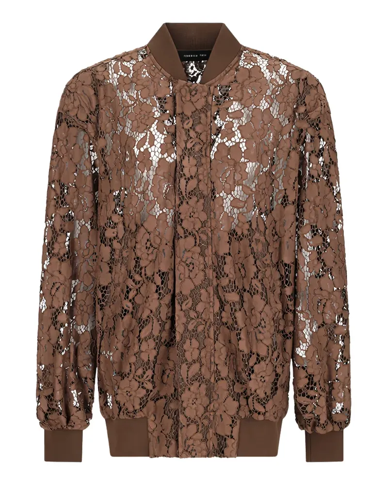 Federica Tosi lace bomber jacket - Braun Braun