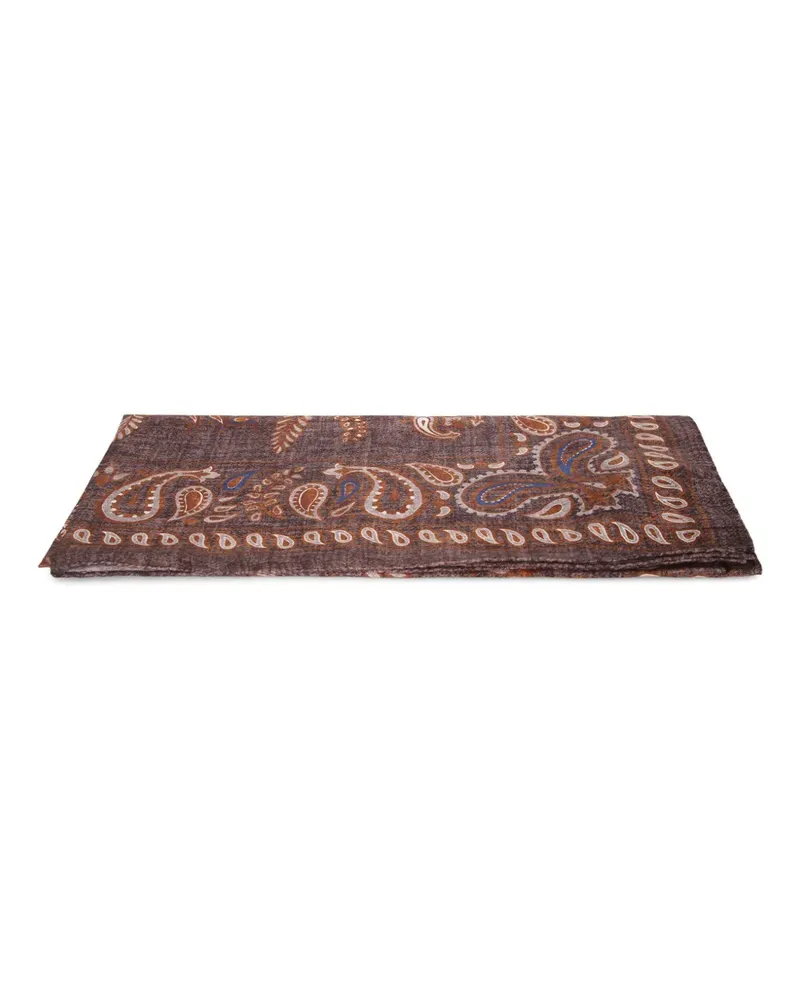 Dell'oglio Tokyo Schal mit Paisley-Print - Braun Braun