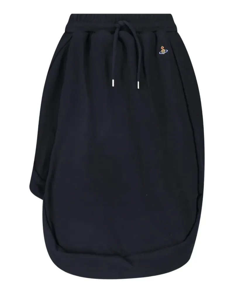 Vivienne Westwood Zingara Orb-embroidered drawstring midi skirt - Schwarz Schwarz