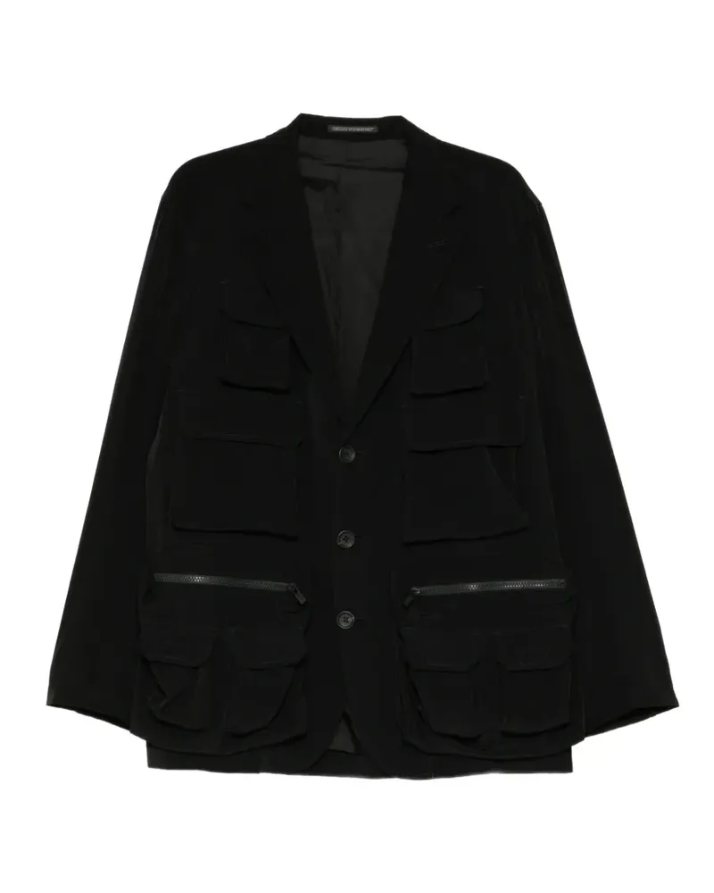 Yohji Yamamoto TA Smoking-Jacke mit Taschen - Schwarz Schwarz