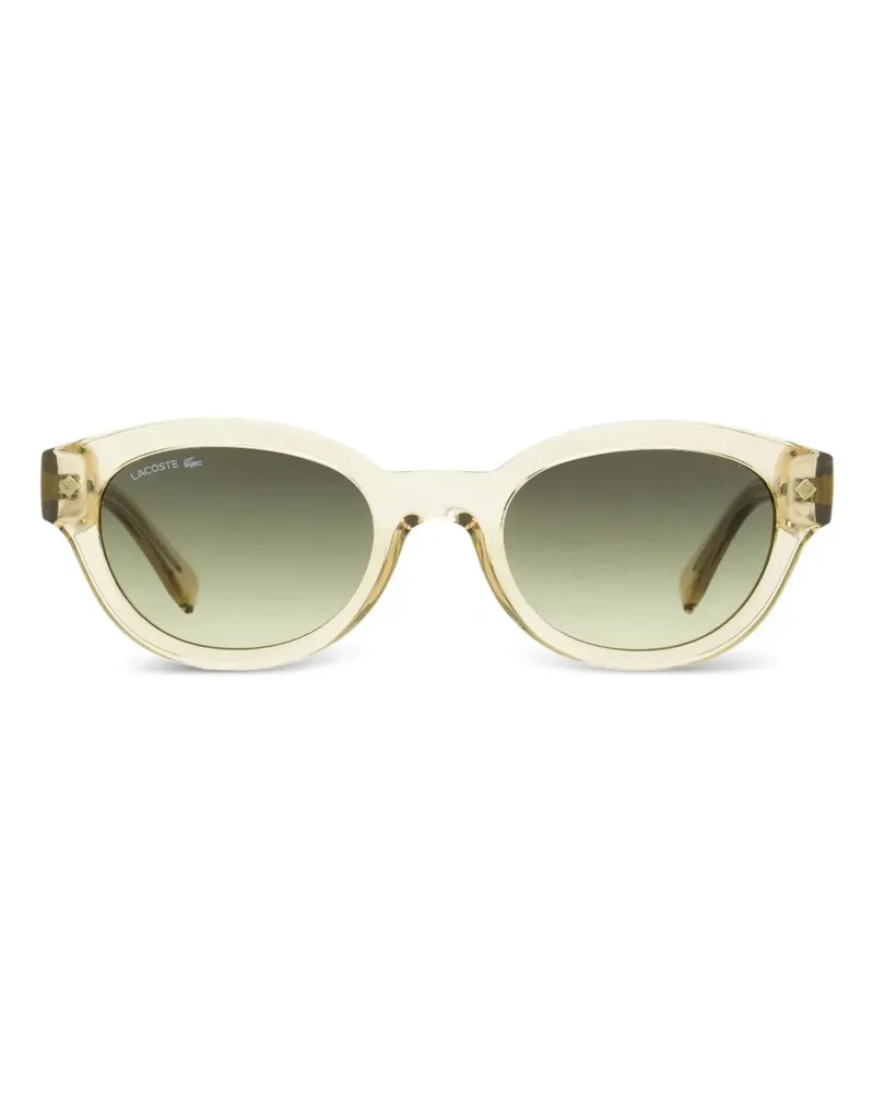 Lacoste Sonnenbrille mit ovalem Gestell - Nude Nude