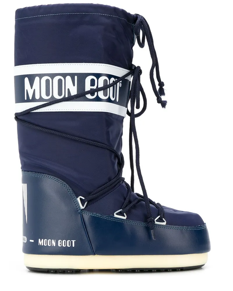 Moon Boot Stiefel mit Kordelzug - Blau Blau