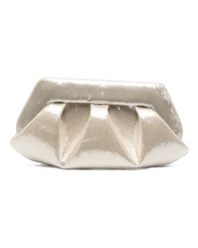 THEMOIRÈ Geraffte Bios Clutch mit Lurex-Finish - Nude Nude