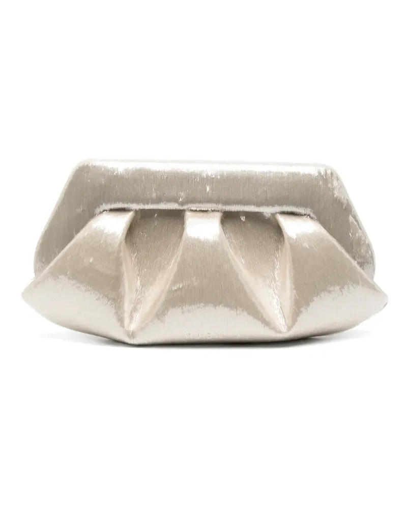 THEMOIRÈ Geraffte Bios Clutch mit Lurex-Finish - Nude Nude