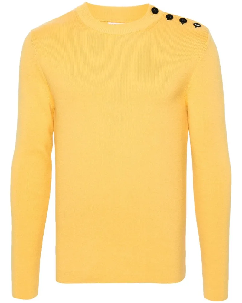 FURSAC Pullover mit geknöpften Schultern - Gelb Gelb