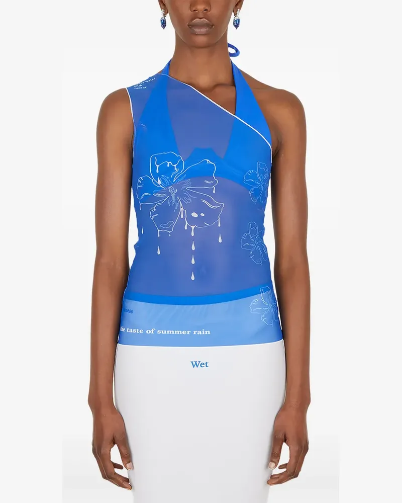 DI PETSA single-shoulder tank top - Blau Blau