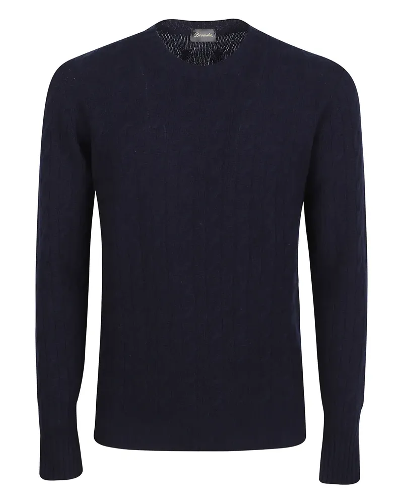 Drumohr  round-neck cable-knit sweater - Blau Blau