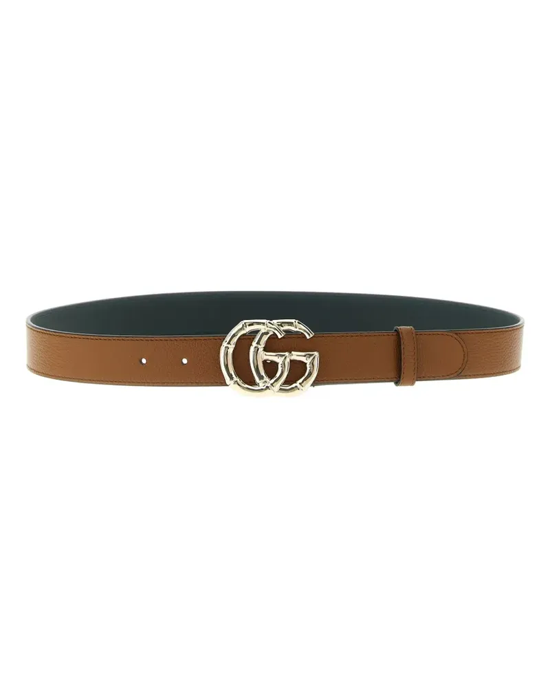 Gucci buckle leather belt - Braun Braun
