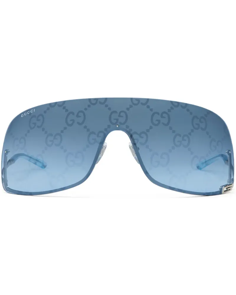Gucci GG Supreme Sonnenbrille mit Oversized-Gestell - Blau Blau