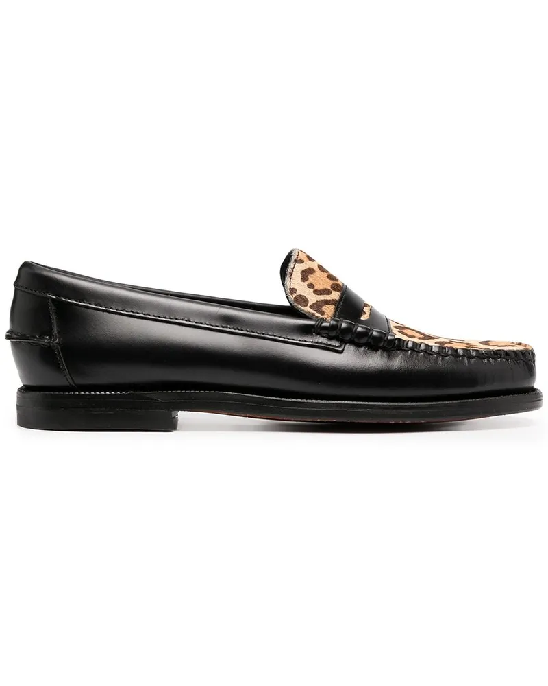 Sebago Loafer mit Leoparden-Print - Schwarz Schwarz