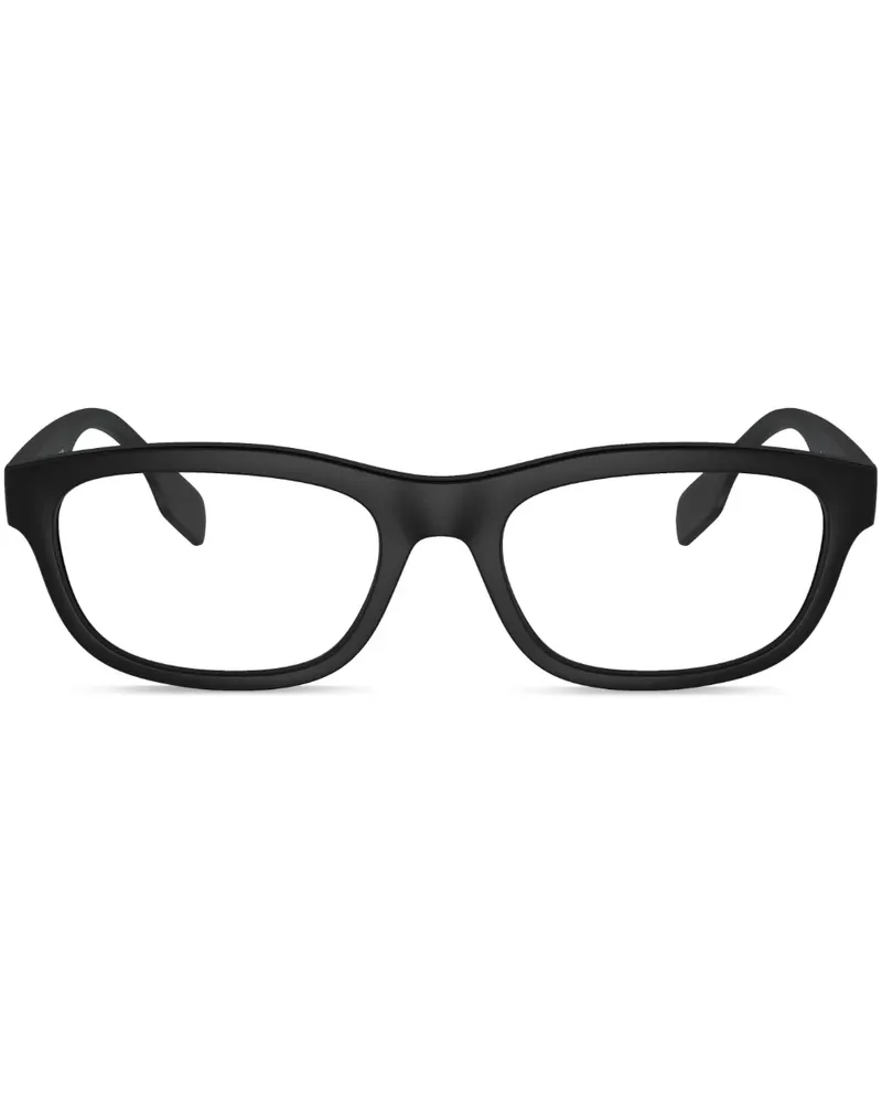 Burberry Eckige Brille mit Logo-Print - Schwarz Schwarz