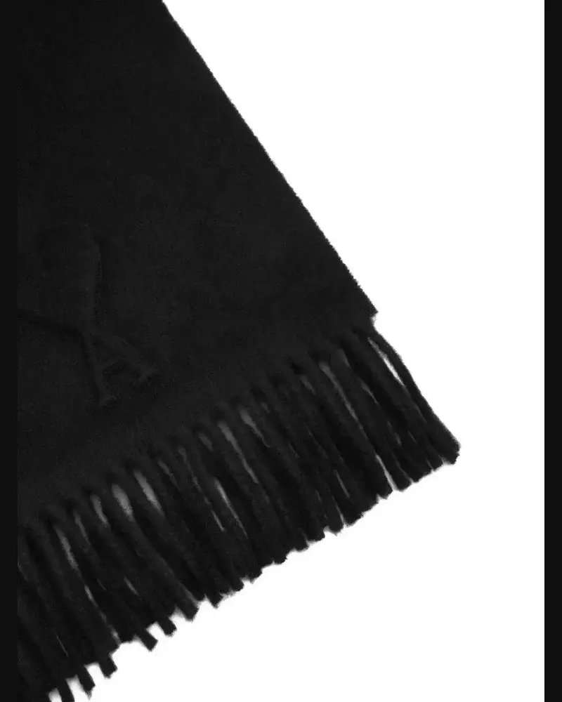 AMI Paris Ami de Coeur Schal mit Prägung - Schwarz Schwarz
