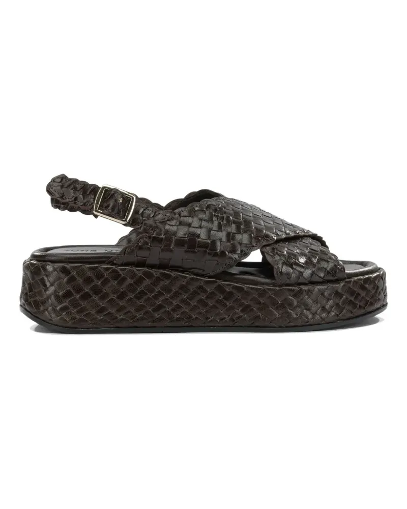 Toni Pons woven crossover-strap sandals - Braun Braun