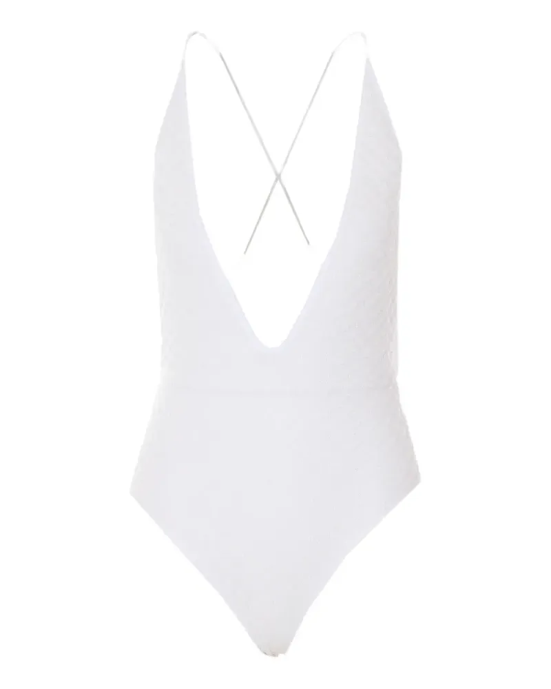 Missoni V-neck swimsuit - Weiß Weiß
