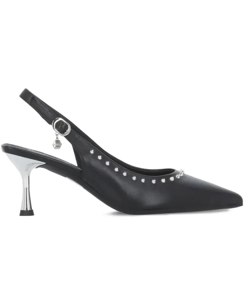 Cult Slingback-Pumps mit Nieten 70mm - Schwarz Schwarz