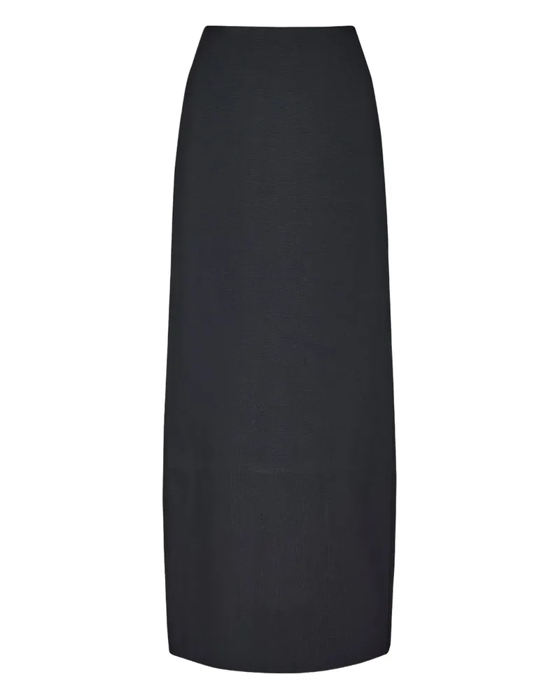 Max Mara Rock mit Schlitz - Schwarz Schwarz