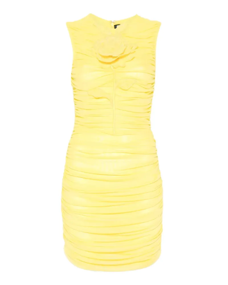 David Koma ruched mini dress - Gelb Gelb
