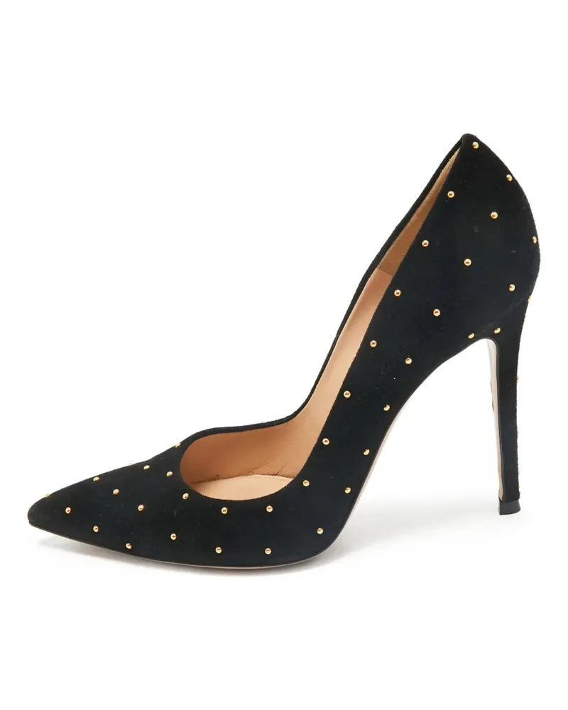 Gianvito Rossi Wildleder-Pumps mit Nieten - Schwarz Schwarz
