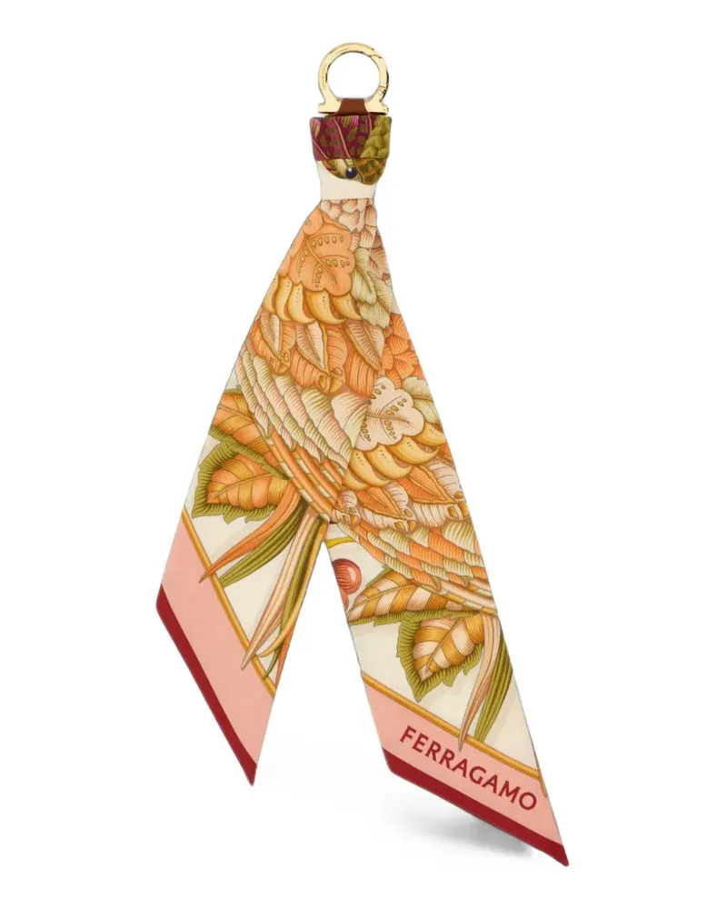 Ferragamo silk keyholder - Nude Nude