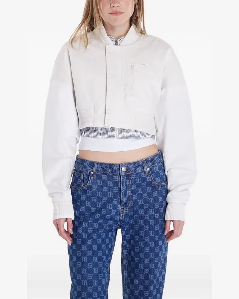 Nike Bomberjacke im Cropped-Design - Nude Nude