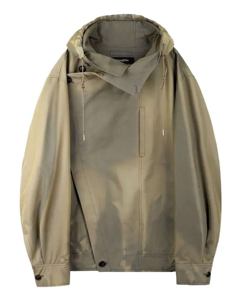 JiyongKim sun-faded hooded jacket - Nude Nude
