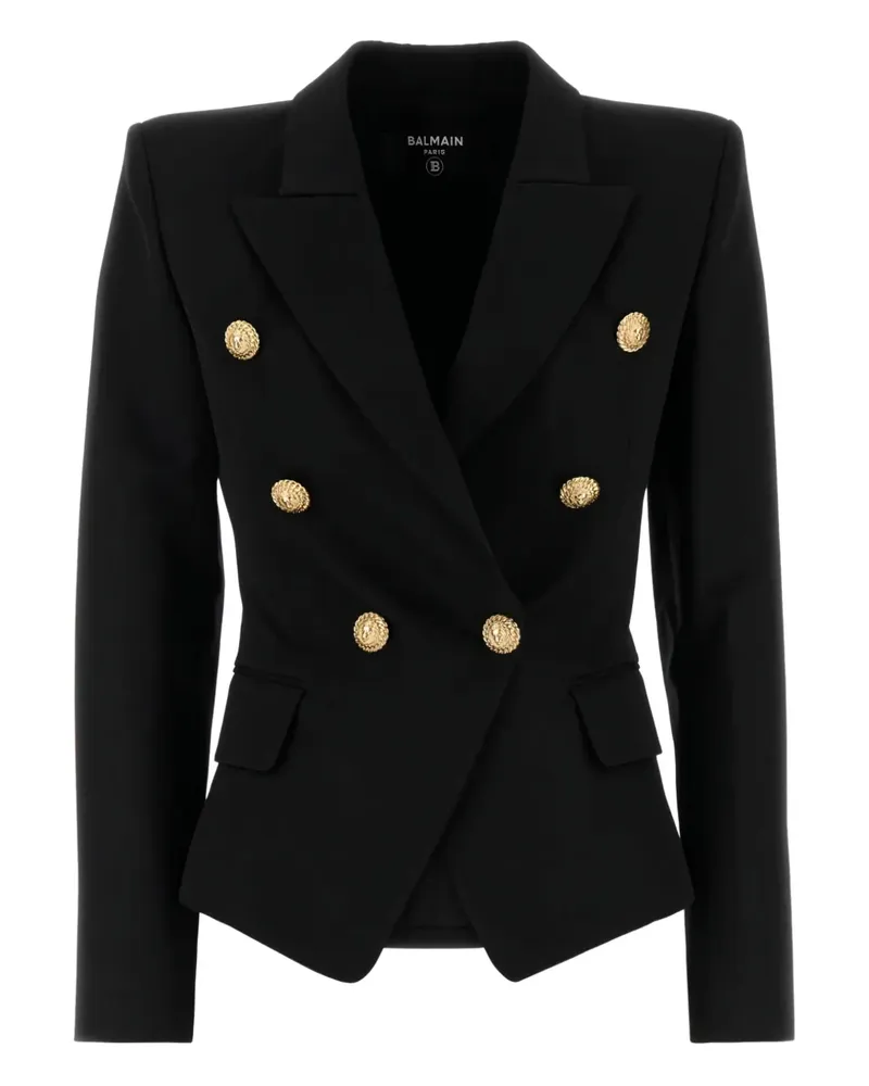 Balmain Doppelreihiges Sakko - Schwarz Schwarz