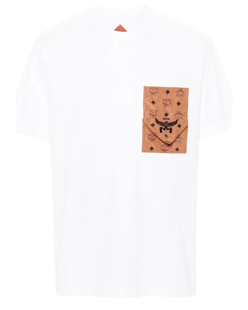 MCM T-Shirt mit Logo-Print - Weiß Weiß