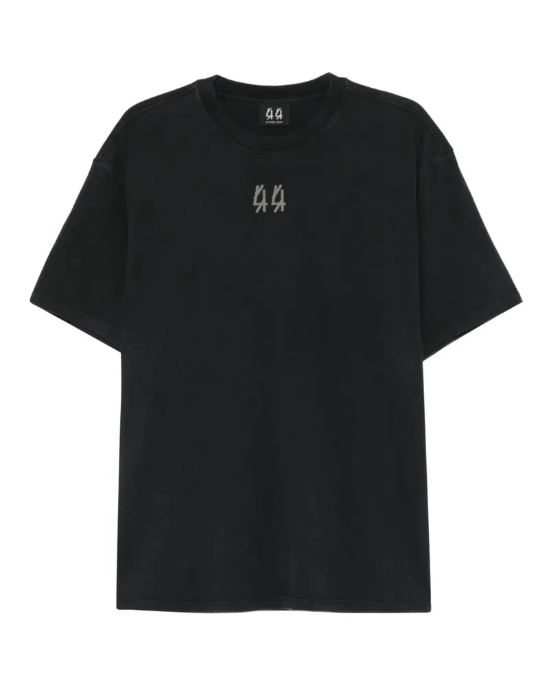 44 LABEL GROUP T-Shirt mit Logo-Print - Schwarz Schwarz