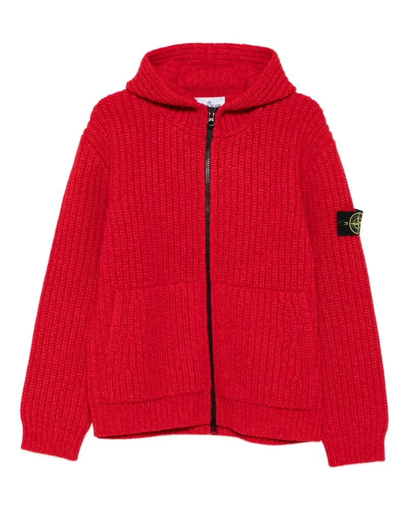 Stone Island 5100069 Fisherman's Kapuzenjacke aus Wolle - Rot Rot