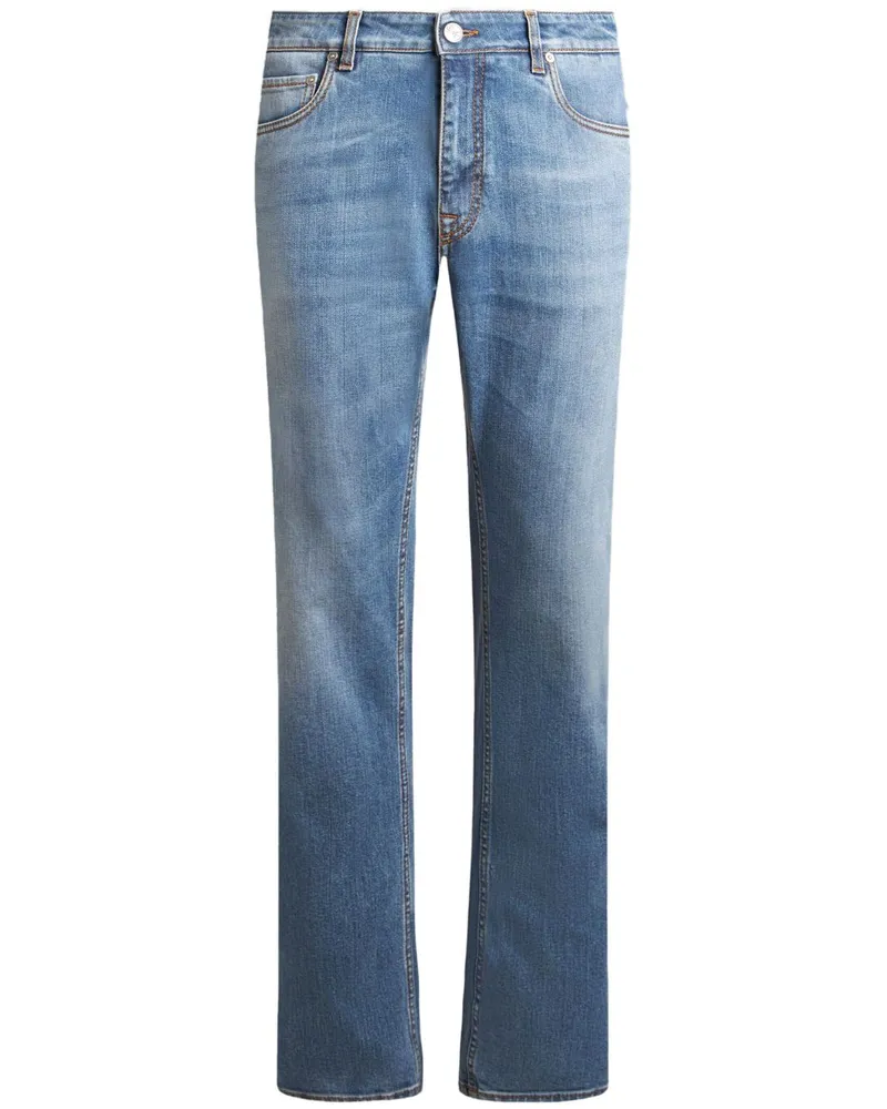 Etro Bestickte Jeans - Blau Blau