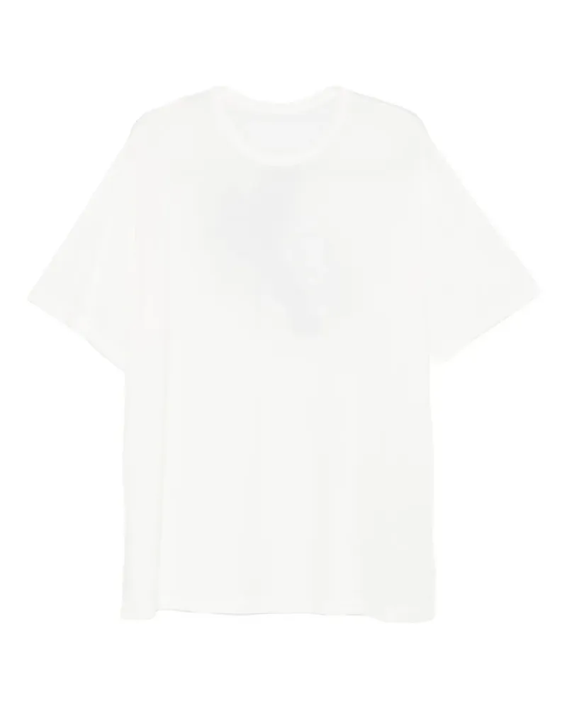 Yohji Yamamoto T-Shirt mit Rundhalsausschnitt - Weiß Weiß