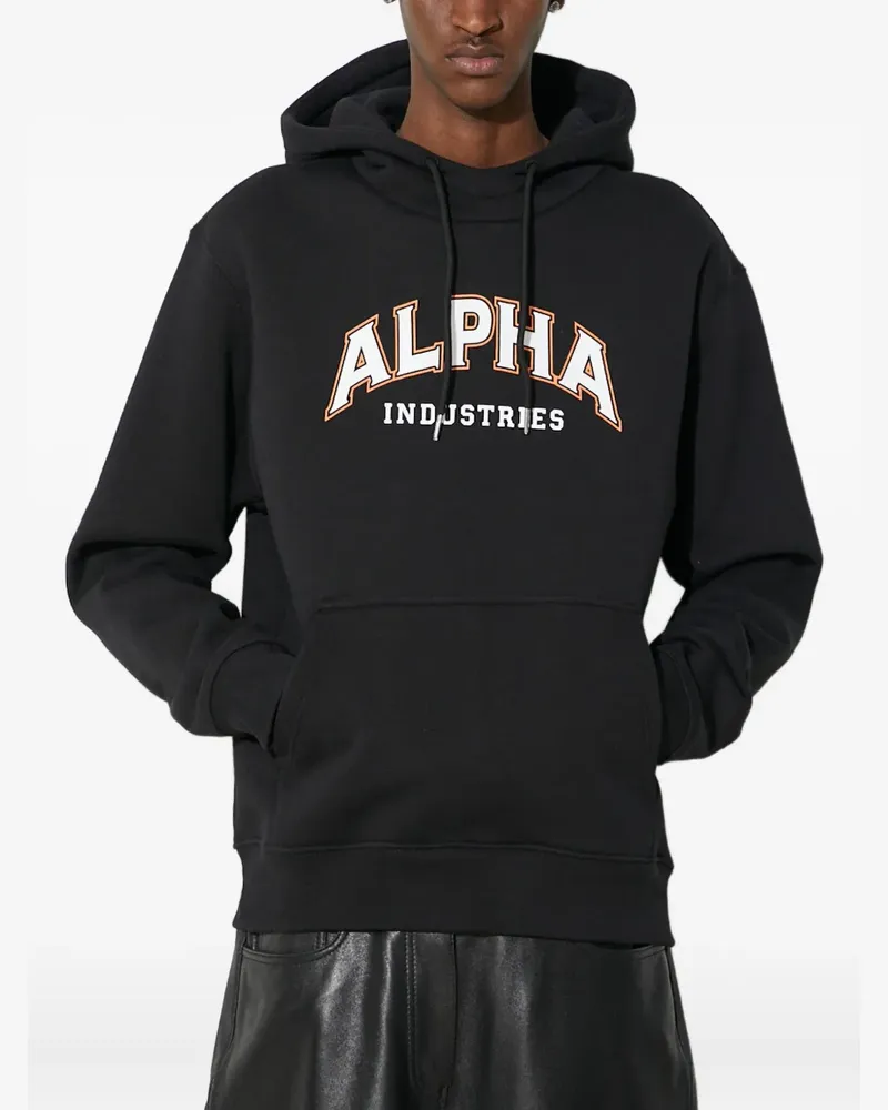 Alpha Industries arch-logo hoodie - Schwarz Schwarz