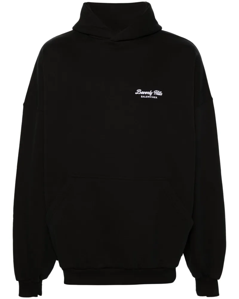 Balenciaga Beverly Hills Hoodie mit Stickerei - Schwarz Schwarz