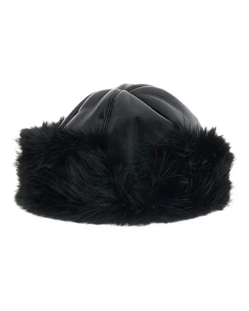 STAND Sable Hut mit Faux Fur-Besatz - Schwarz Schwarz