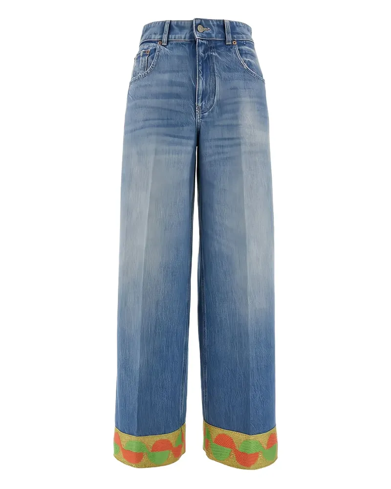 Valentino Garavani Jeans mit weitem Bein - Blau Blau