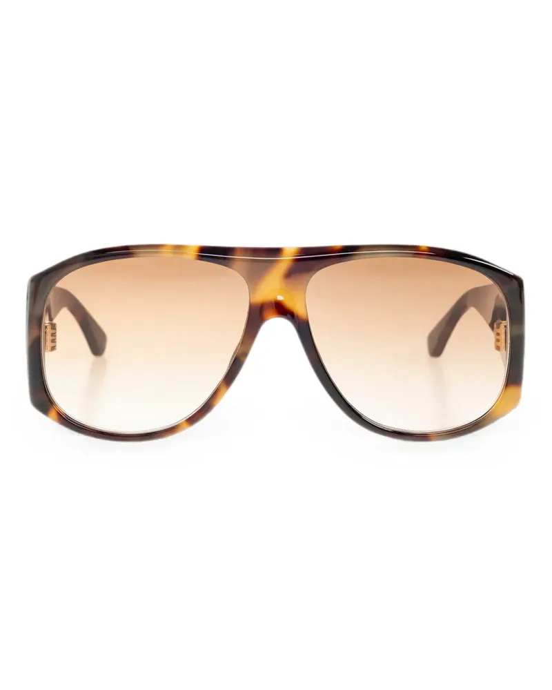 Chloé tortoiseshell-effect sunglasses - Braun Braun
