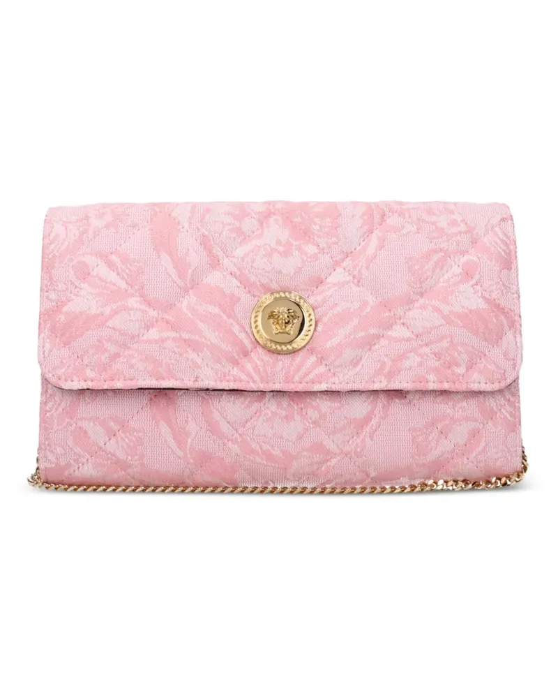 Versace Medusa quilted jacquard shoulder bag - Rosa Rosa