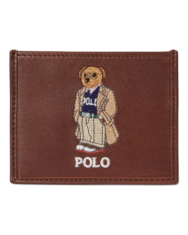 Ralph Lauren Kleines Kartenetui mit Polo Bear - Braun Braun