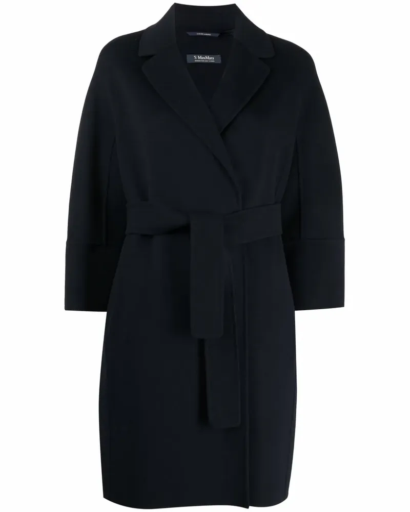 Max Mara Mantel mit fallendem Revers - Blau Blau