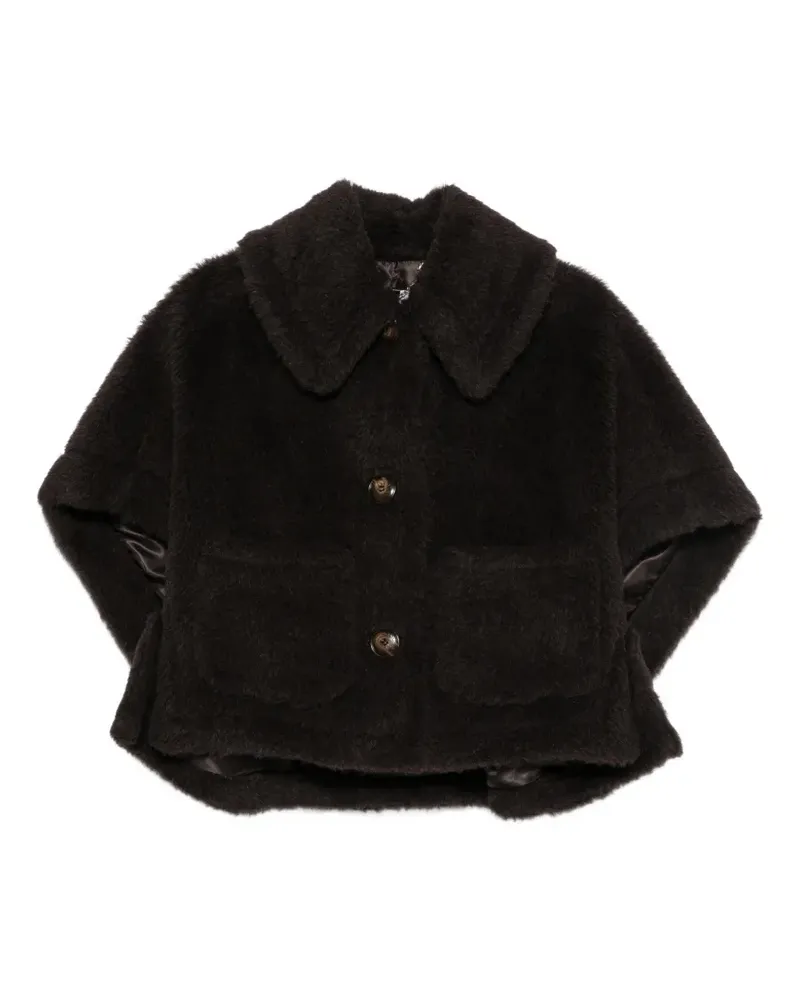 Max Mara Doppelreihige Jacke mit Teddy - Braun Braun