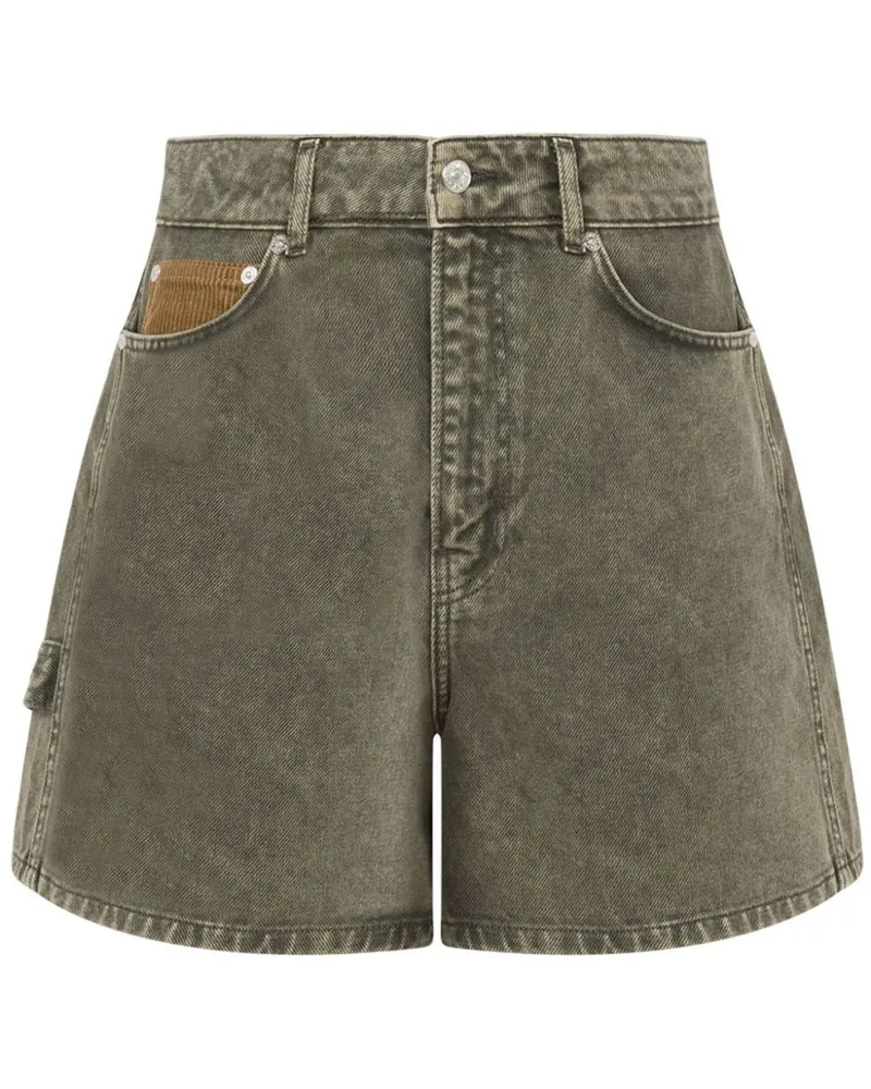 Moschino Halbhohe Jeans-Shorts - Grau Grau
