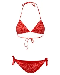 FISICO-Cristina Ferrari Bikini mit Leoparden-Print Rot