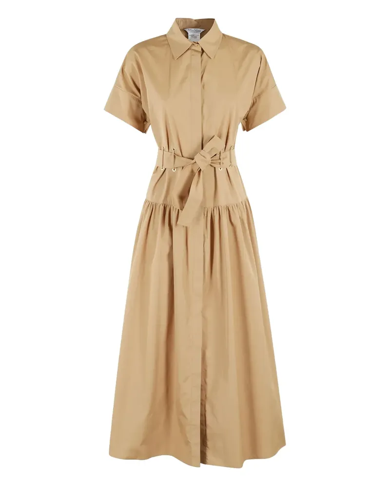 Max Mara Agoraio Midikleid - Braun Braun