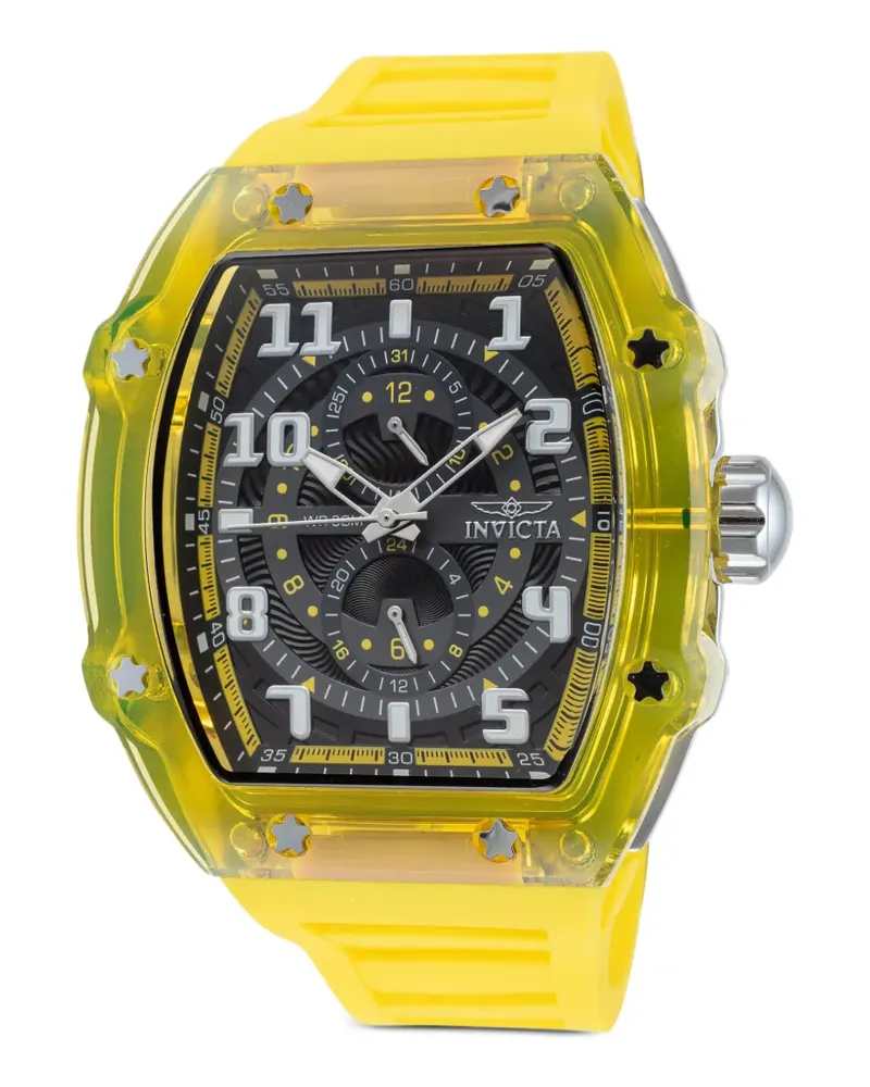 Invicta Racing Armbanduhr mit Tonneau-Gehäuse 5mm - Schwarz Schwarz