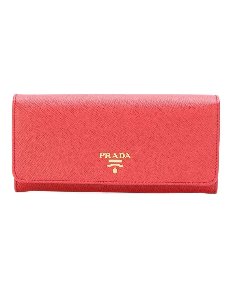 Prada Portemonnaie aus Saffiano-Leder - Rot Rot