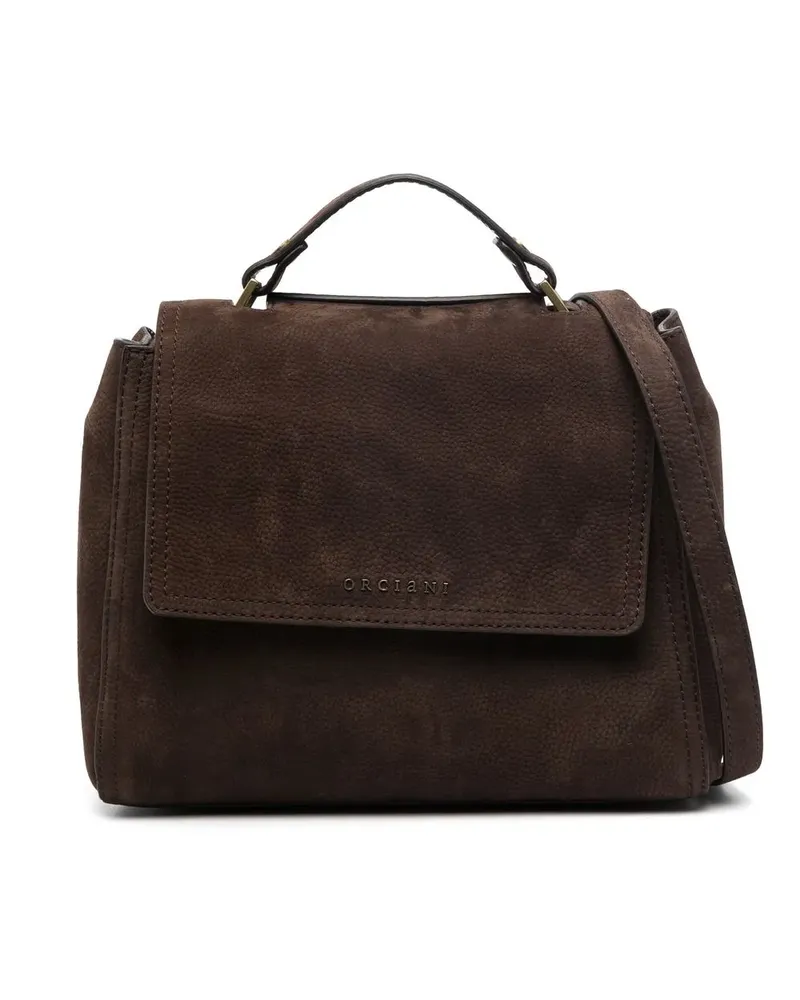 Orciani Handtasche mit Logo - Braun Braun