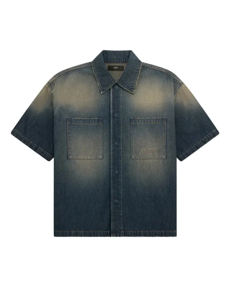 Amiri short-sleeved denim shirt - Blau Blau