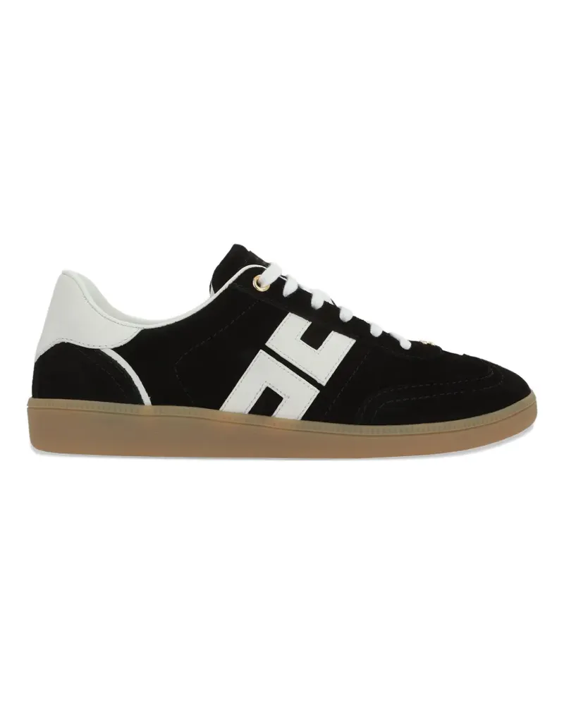 Elisabetta Franchi suede logo sneakers - Schwarz Schwarz