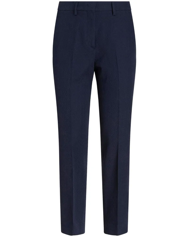 Etro Cropped-Hose mit hohem Bund - Blau Blau